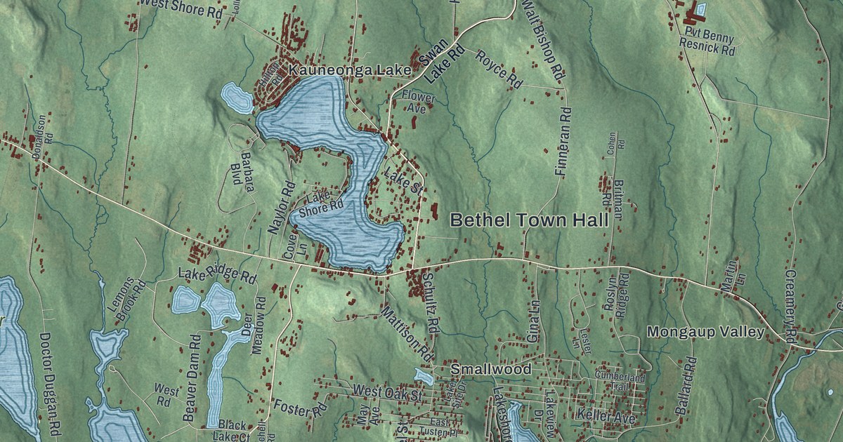 Map of Bethel, New York