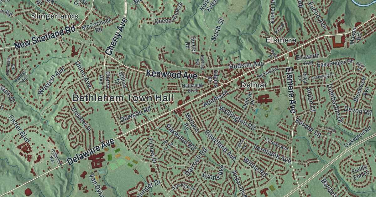 Map of Bethlehem, New York