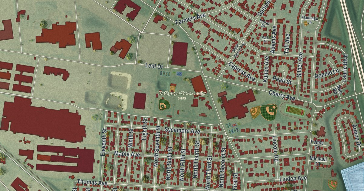 Map of Bethpage, New York
