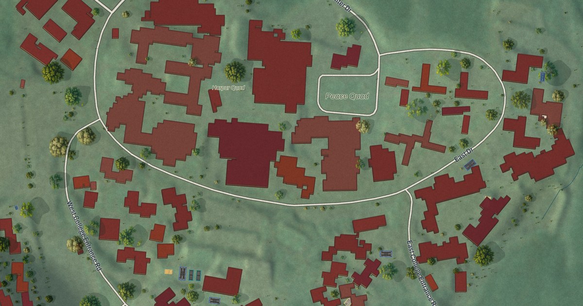 Map of Binghamton University, New York