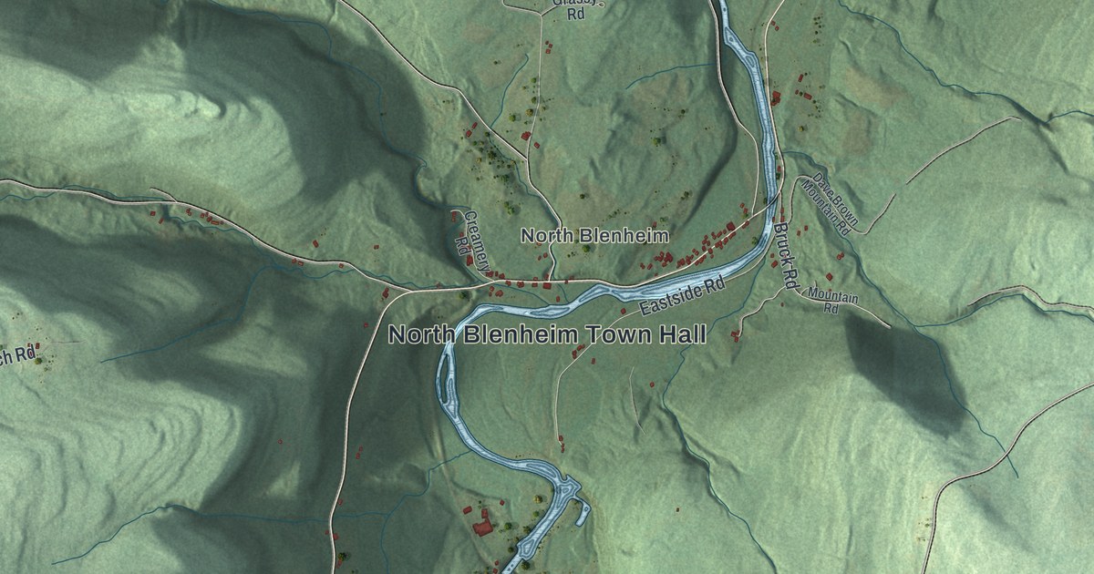 Map of Blenheim, New York