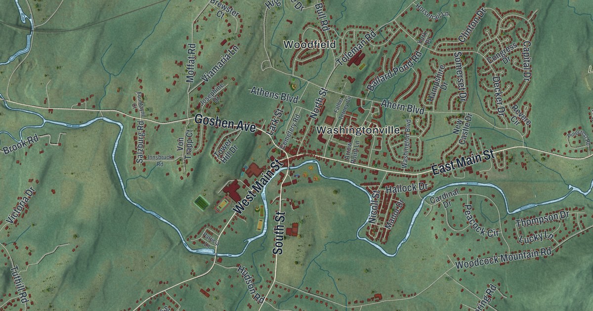 Map of Blooming Grove, New York