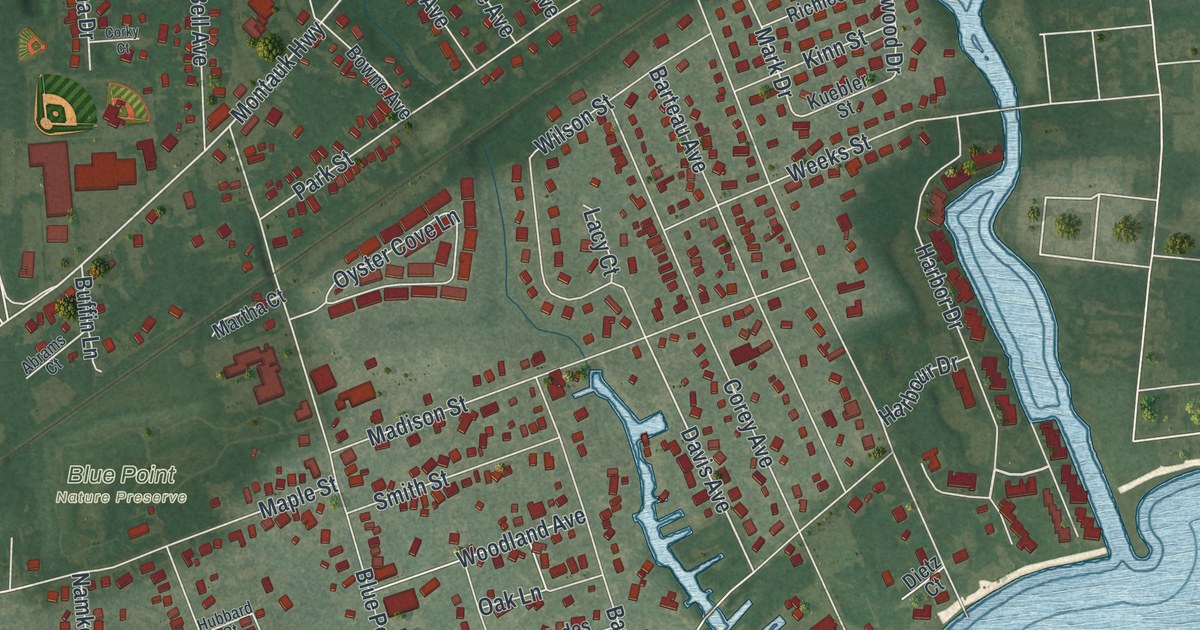 Map of Blue Point, New York