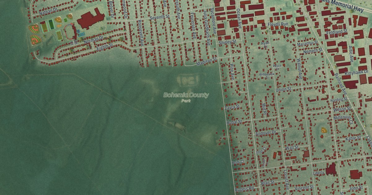 Map of Bohemia, New York