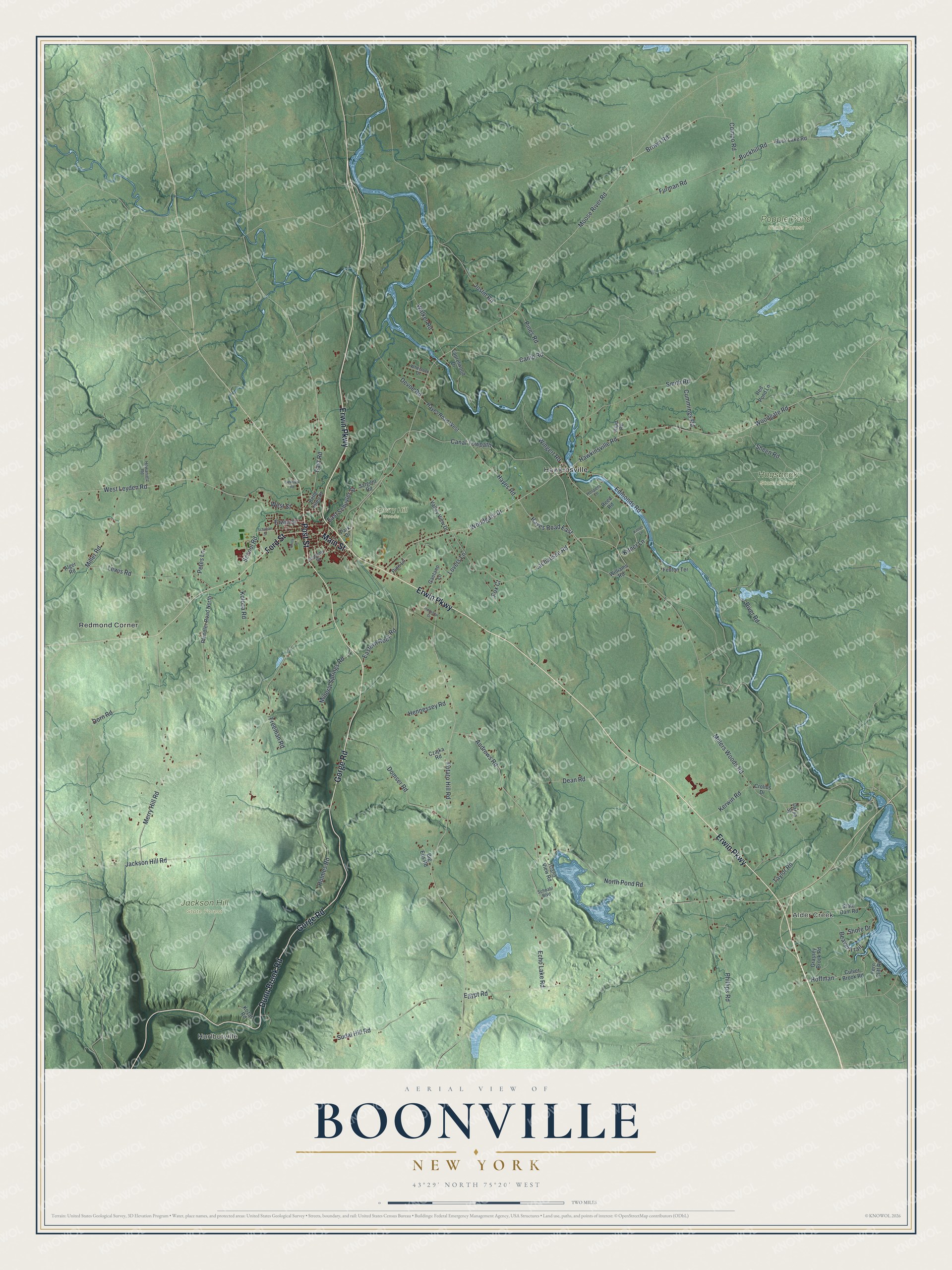 Watermarked full-map preview of Boonville, New York