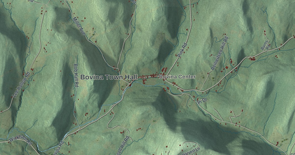 Map of Bovina, New York