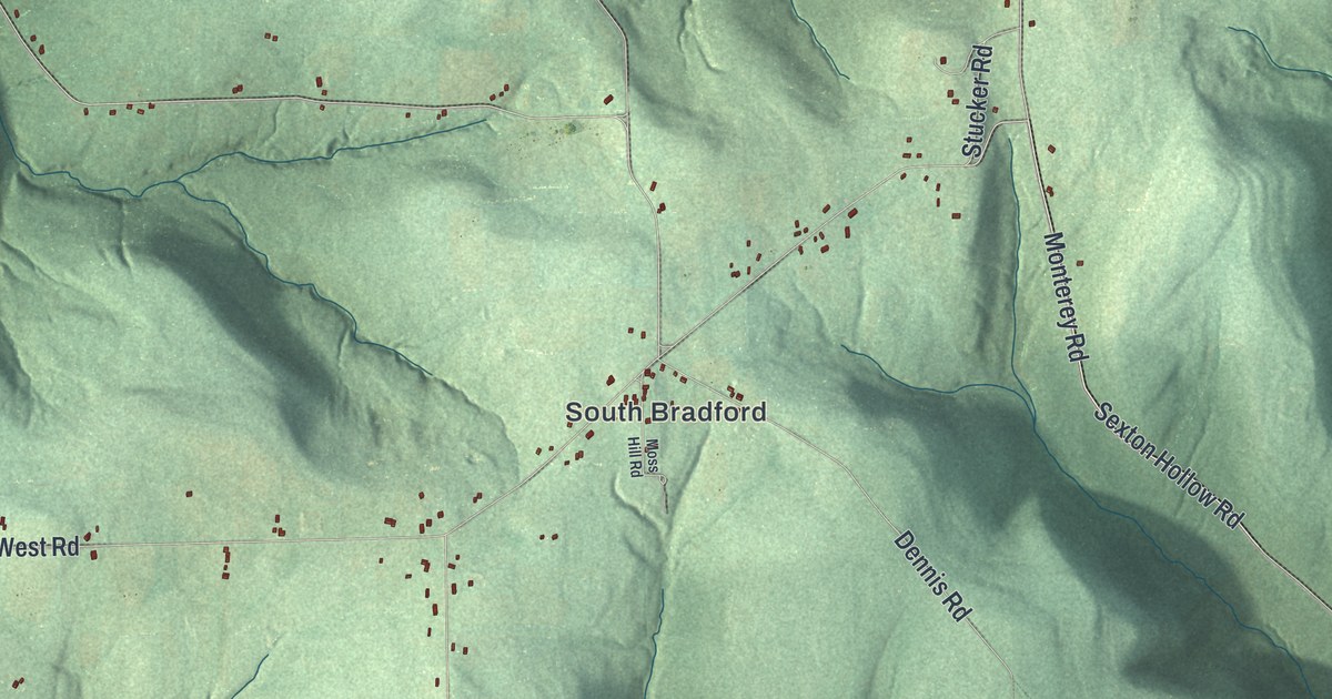 Map of Bradford, New York