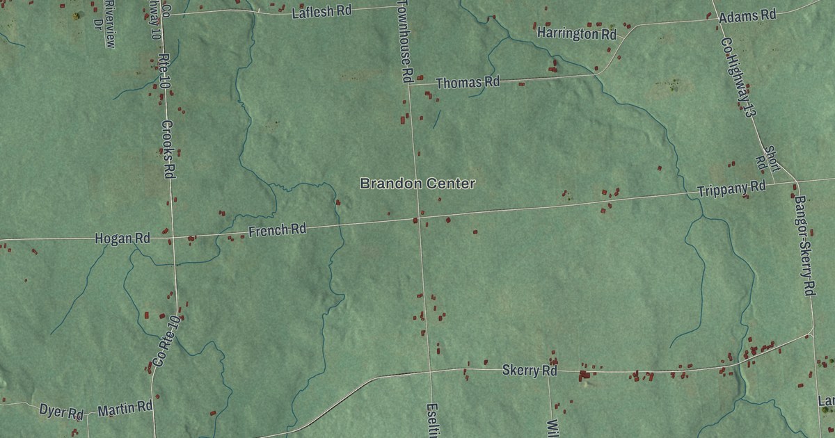 Map of Brandon, New York