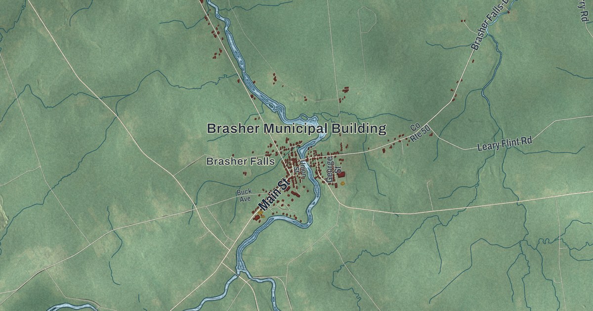 Map of Brasher, New York