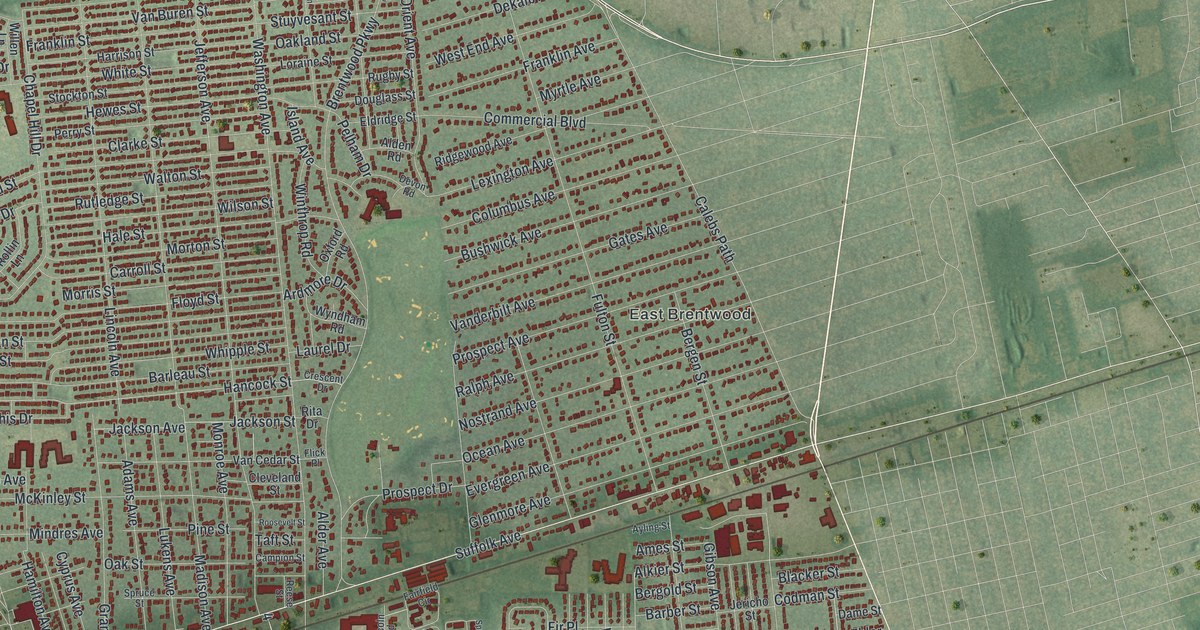 Map of Brentwood, New York