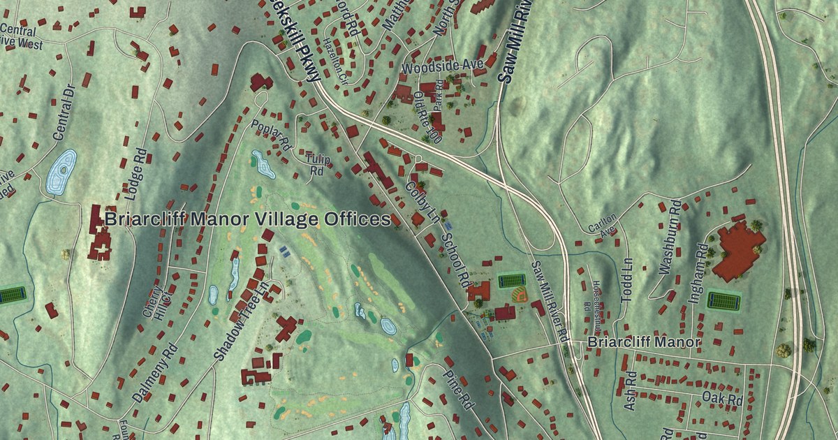 Map of Briarcliff Manor, New York