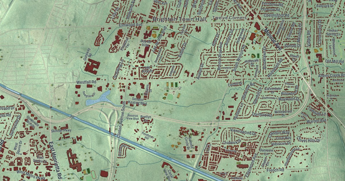 Map of Brighton, Monroe County, New York