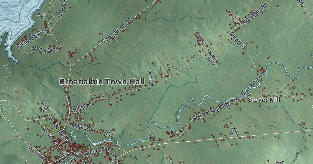 Map of Broadalbin, New York