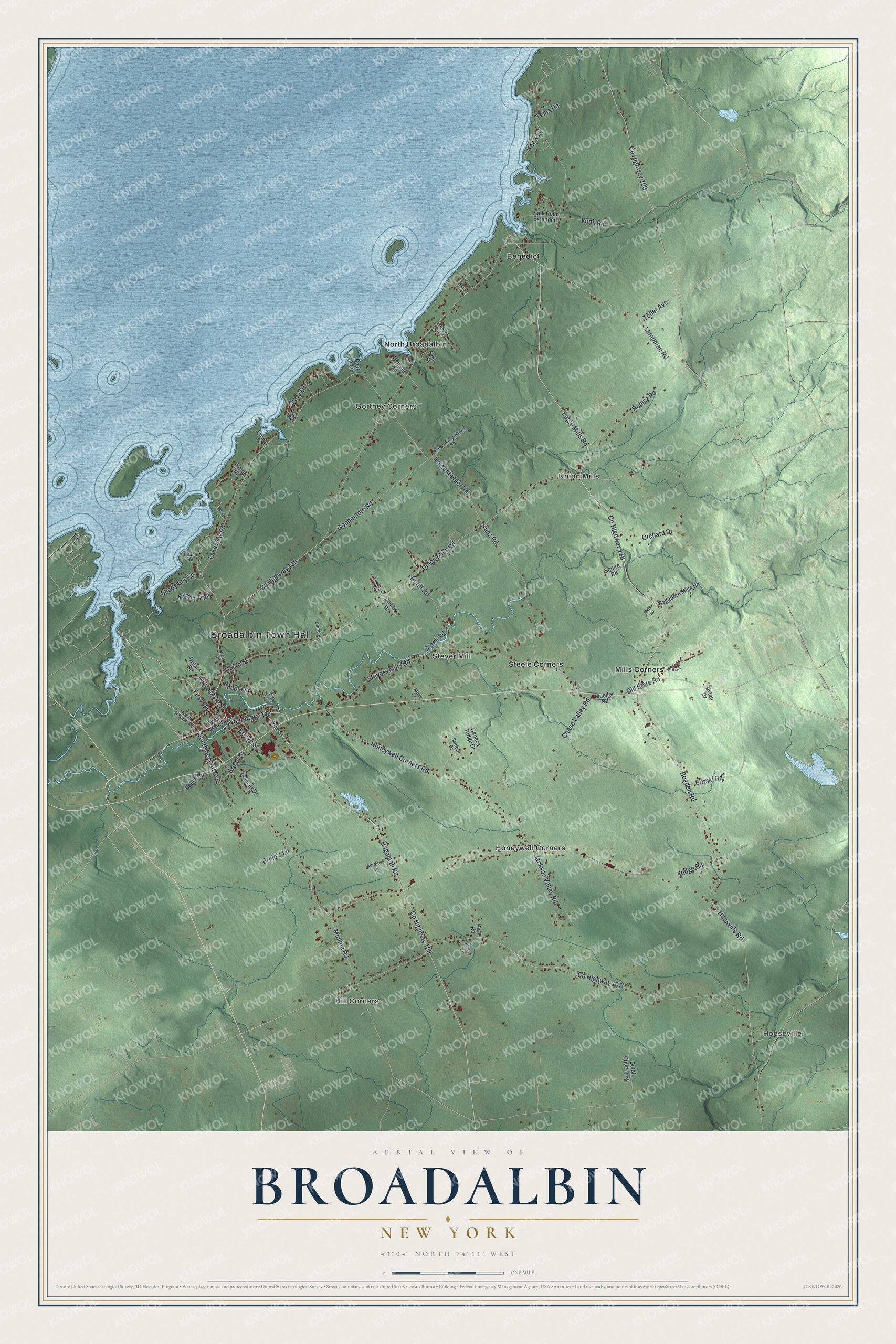 Watermarked full-map preview of Broadalbin, New York