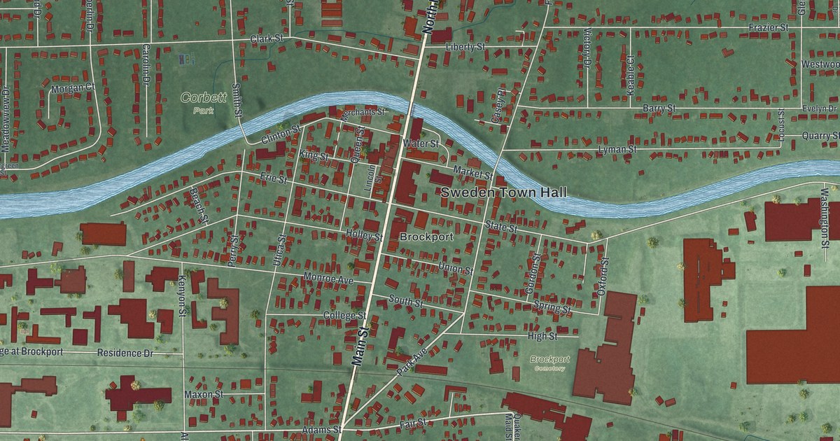 Map of Brockport, New York