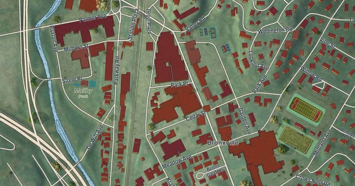 Map of Bronxville, New York