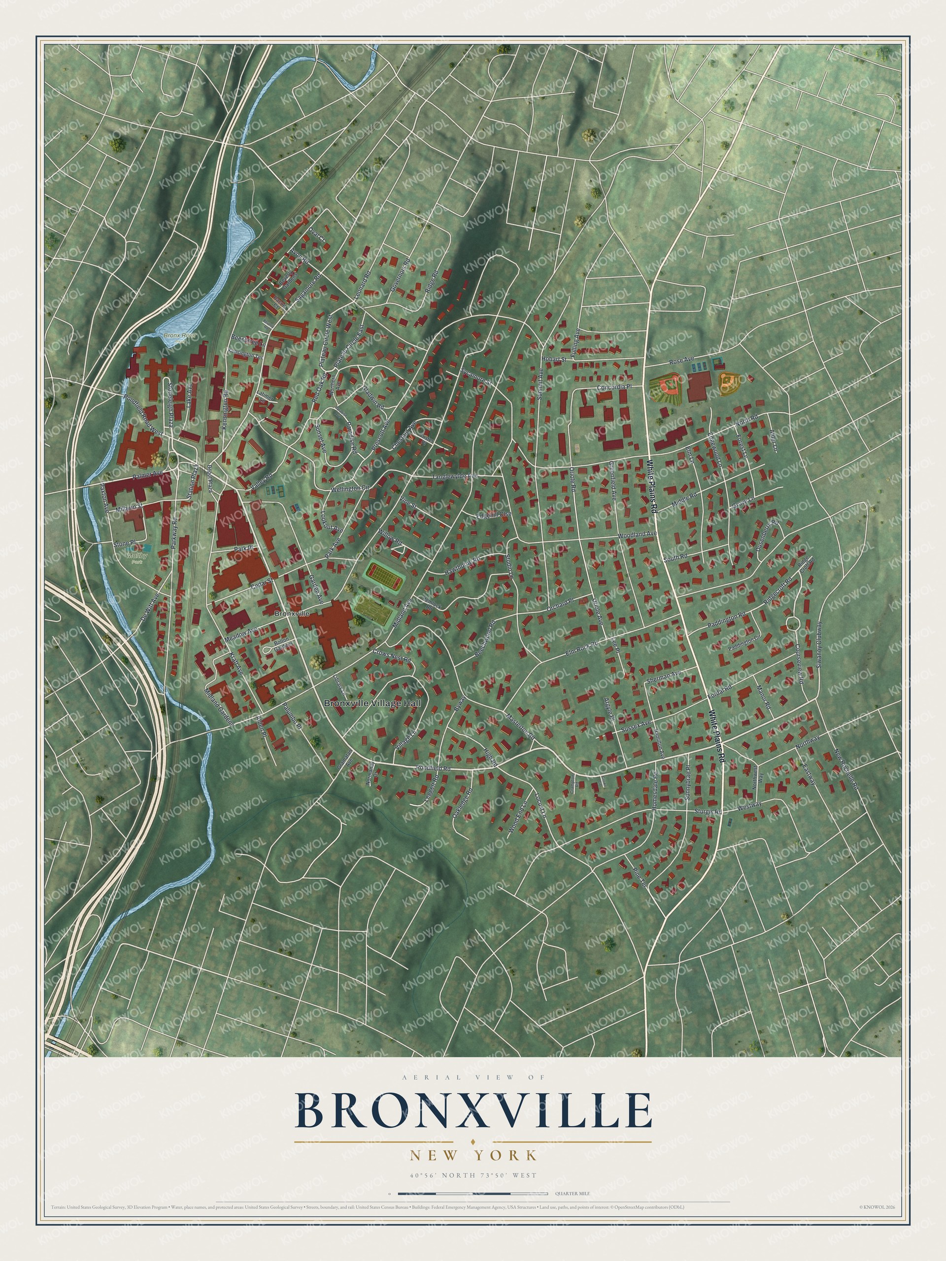 Watermarked full-map preview of Bronxville, New York