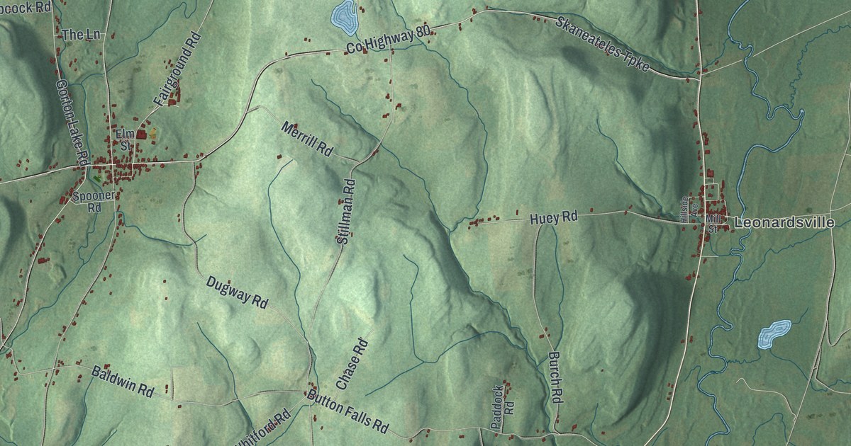 Map of Brookfield, New York