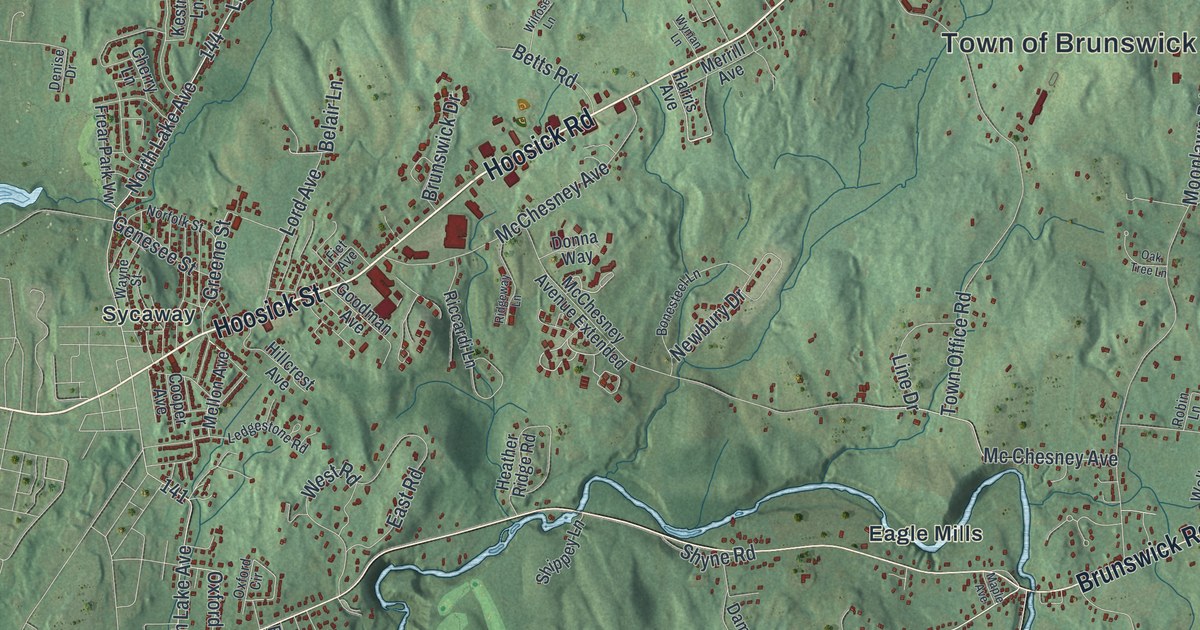 Map of Brunswick, New York