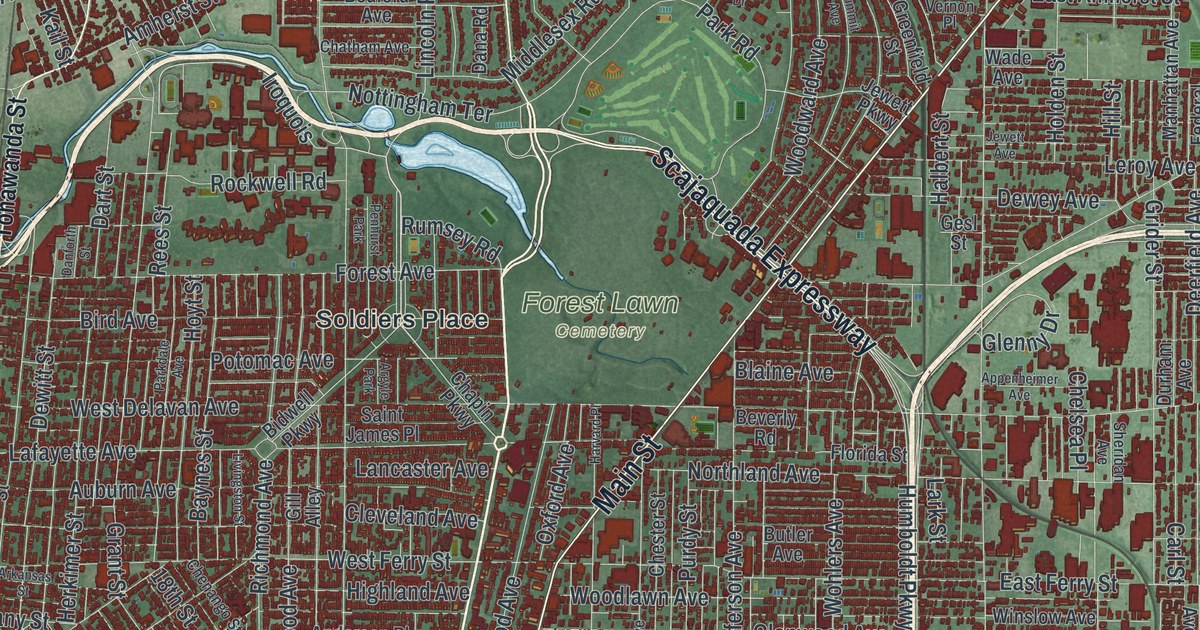 Map of Buffalo, New York