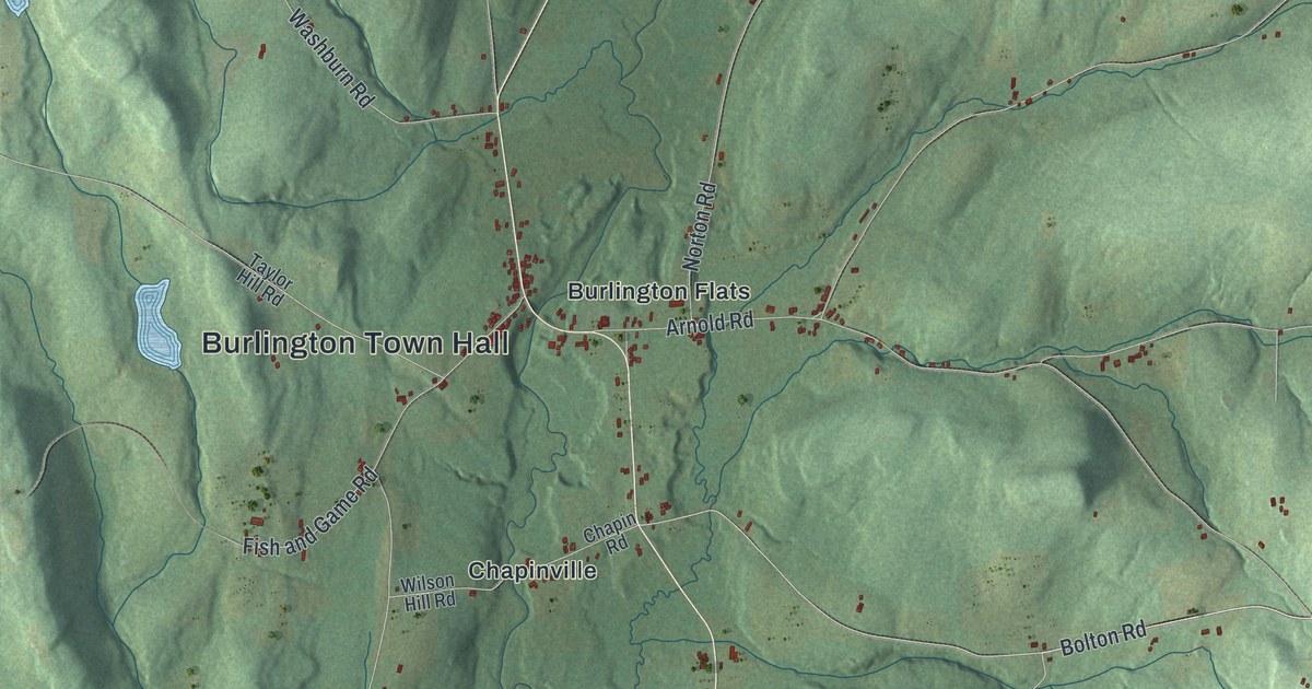 Map of Burlington, New York