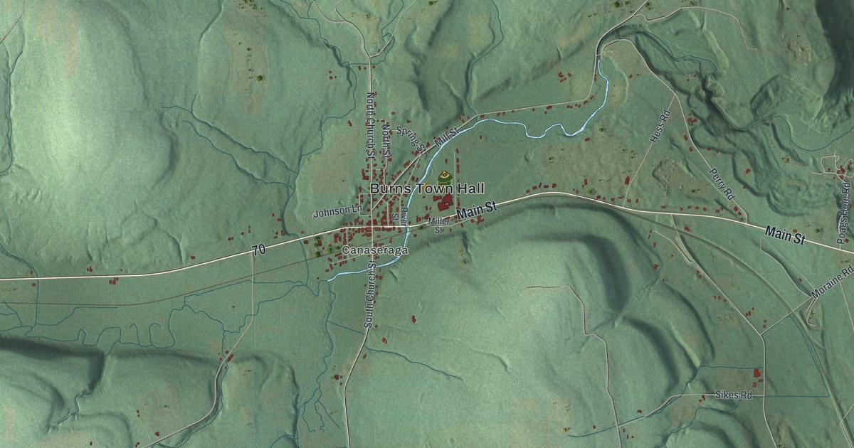 Map of Burns, New York