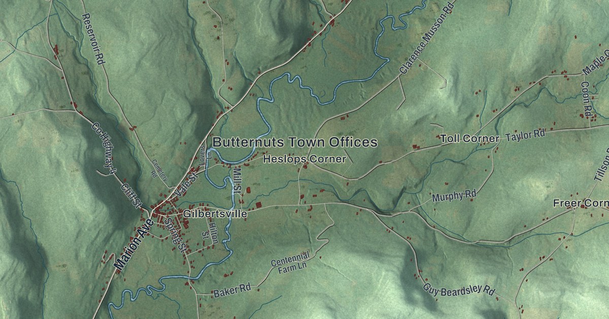 Map of Butternuts, New York