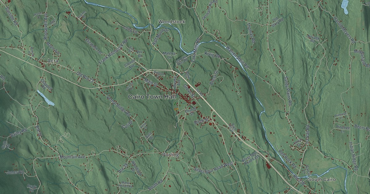 Map of Cairo, New York