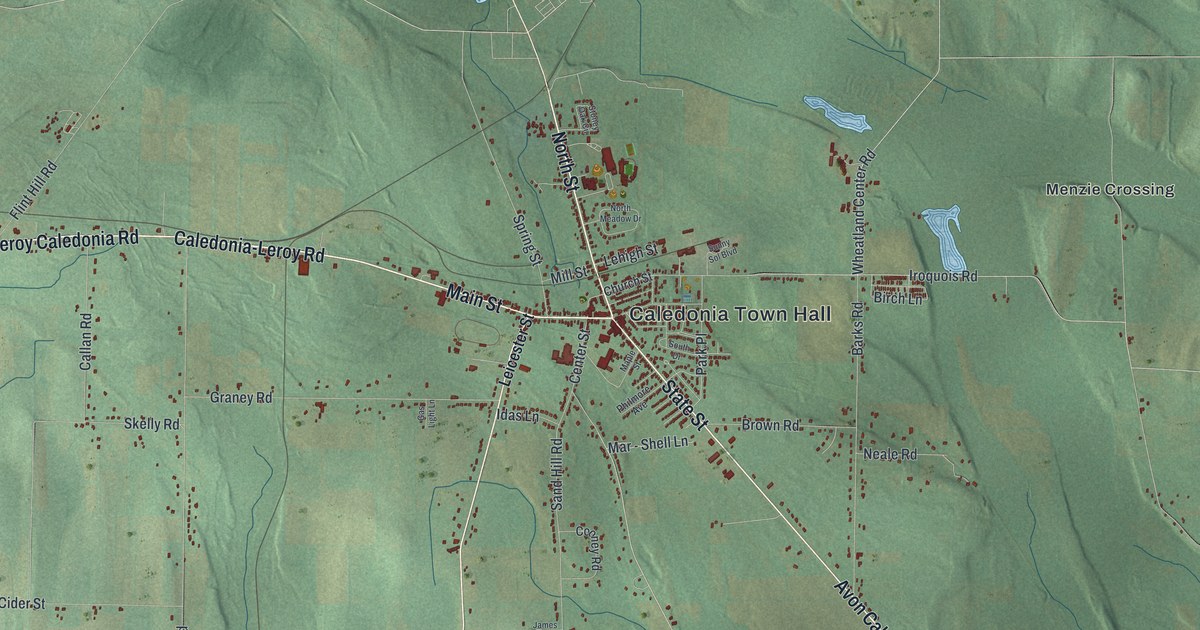 Map of Caledonia, New York