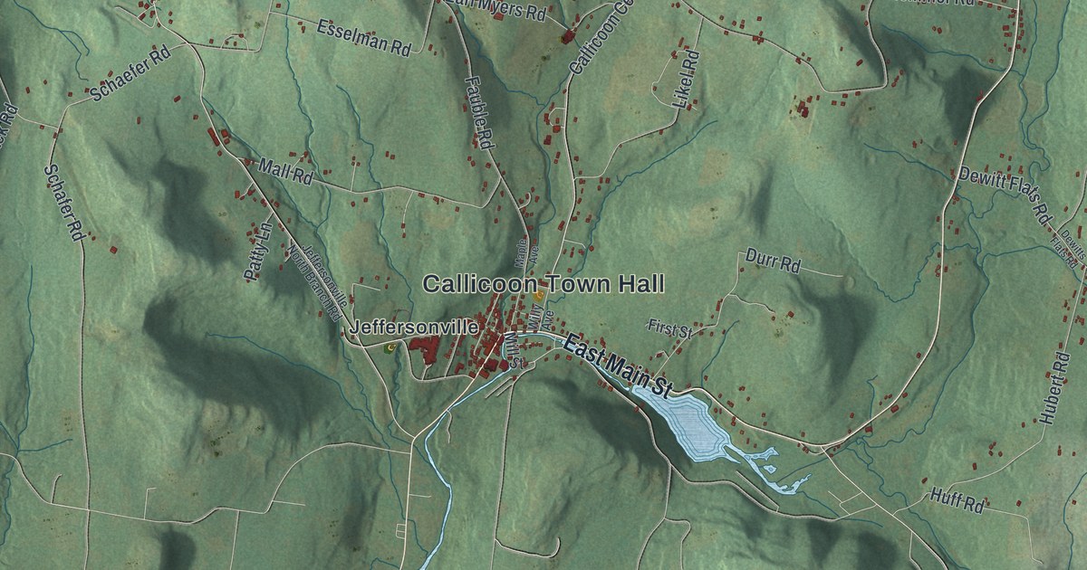 Map of Callicoon, New York