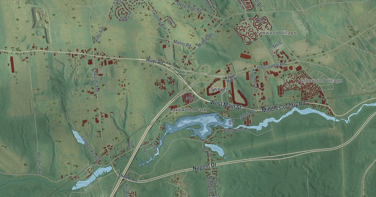 Map of Calverton, New York