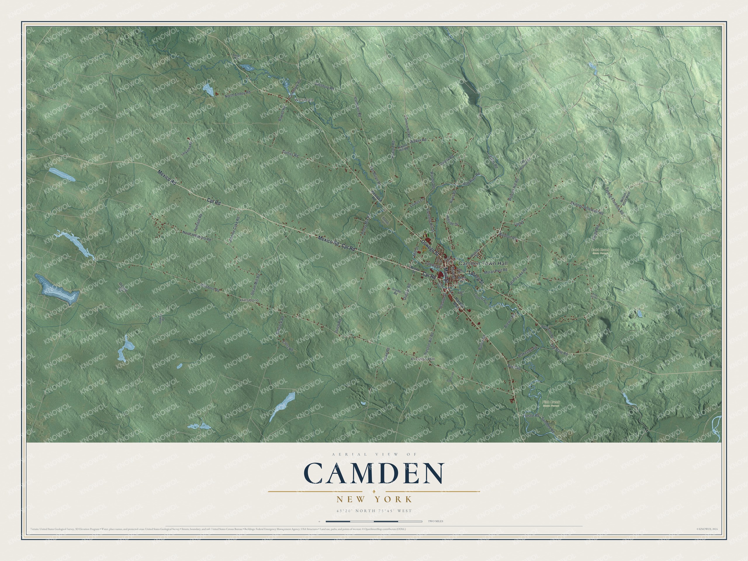 Watermarked full-map preview of Camden, New York