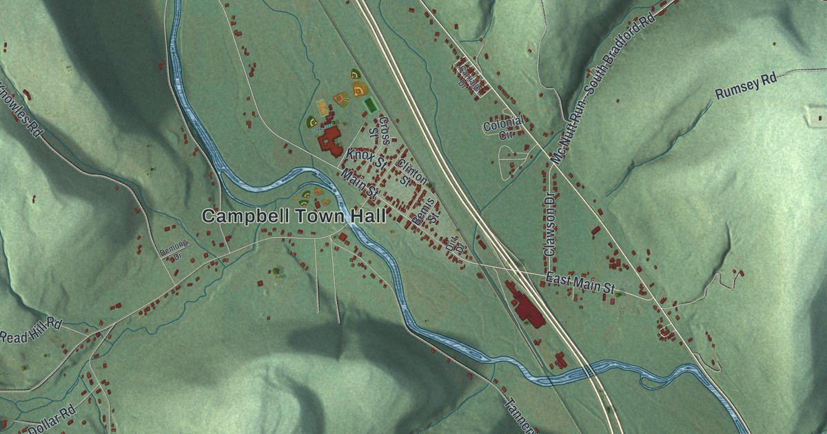 Map of Campbell, New York