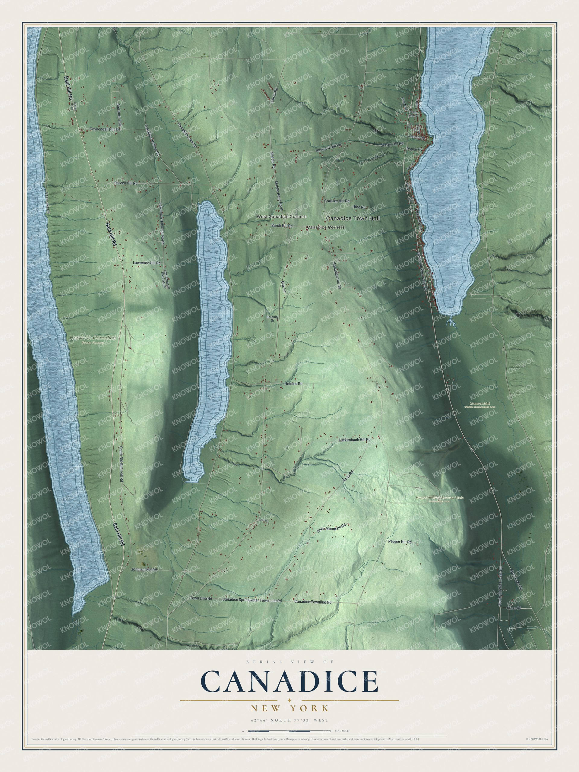 Watermarked full-map preview of Canadice, New York