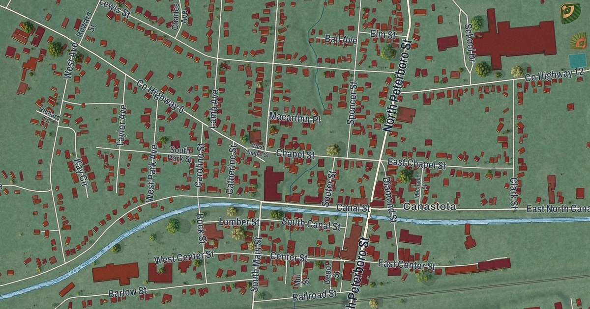 Map of Canastota, New York
