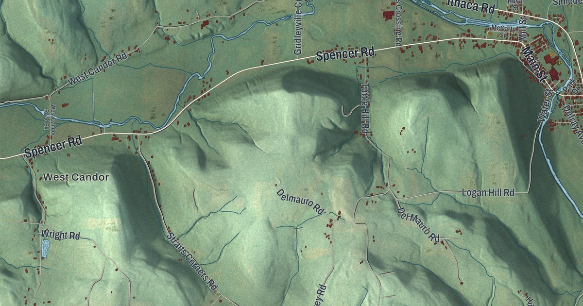 Map of Candor, New York