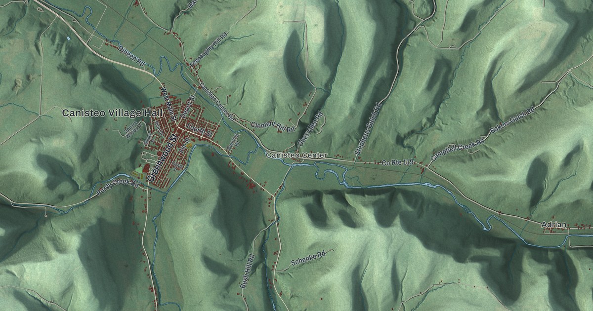 Map of Canisteo, New York