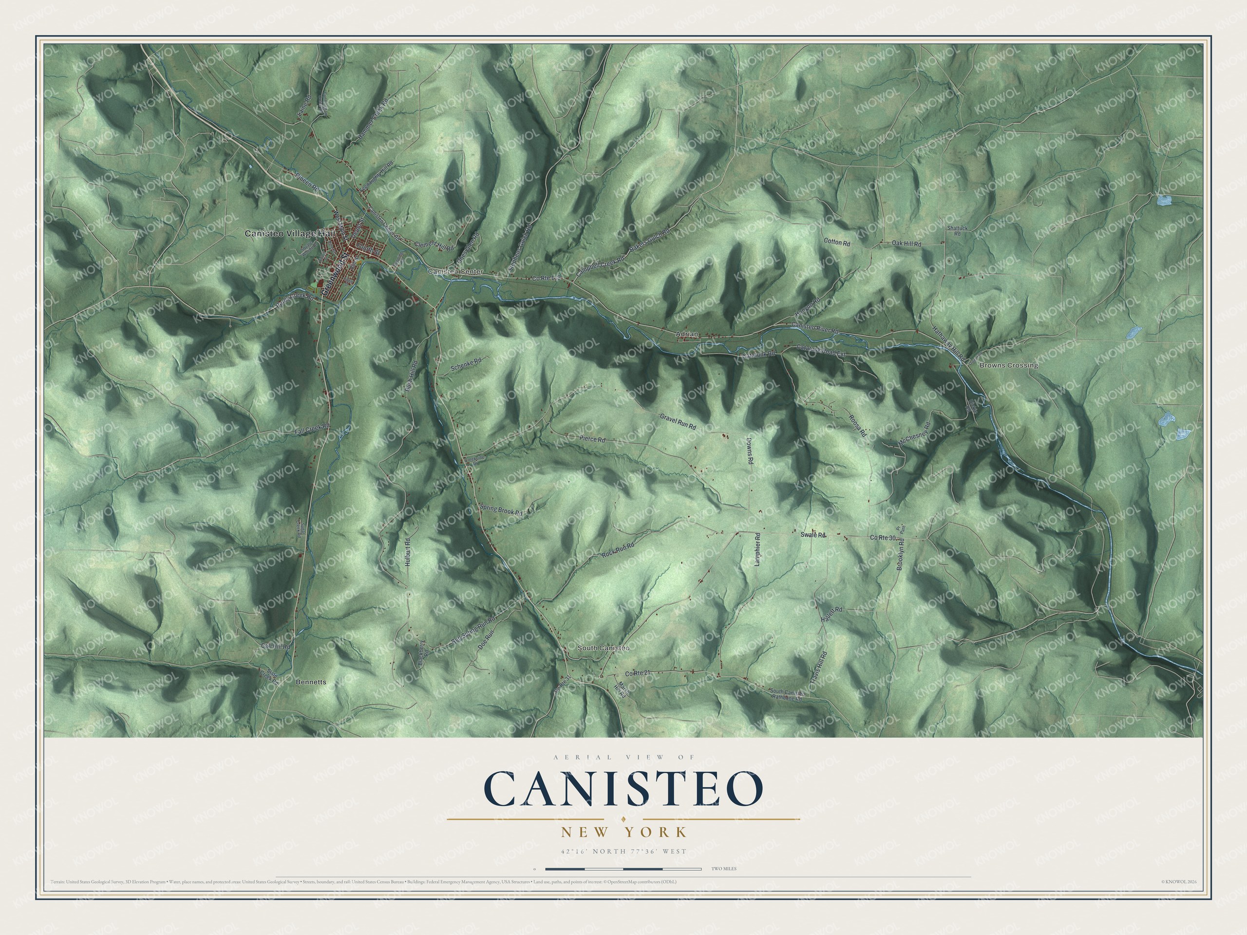 Watermarked full-map preview of Canisteo, New York