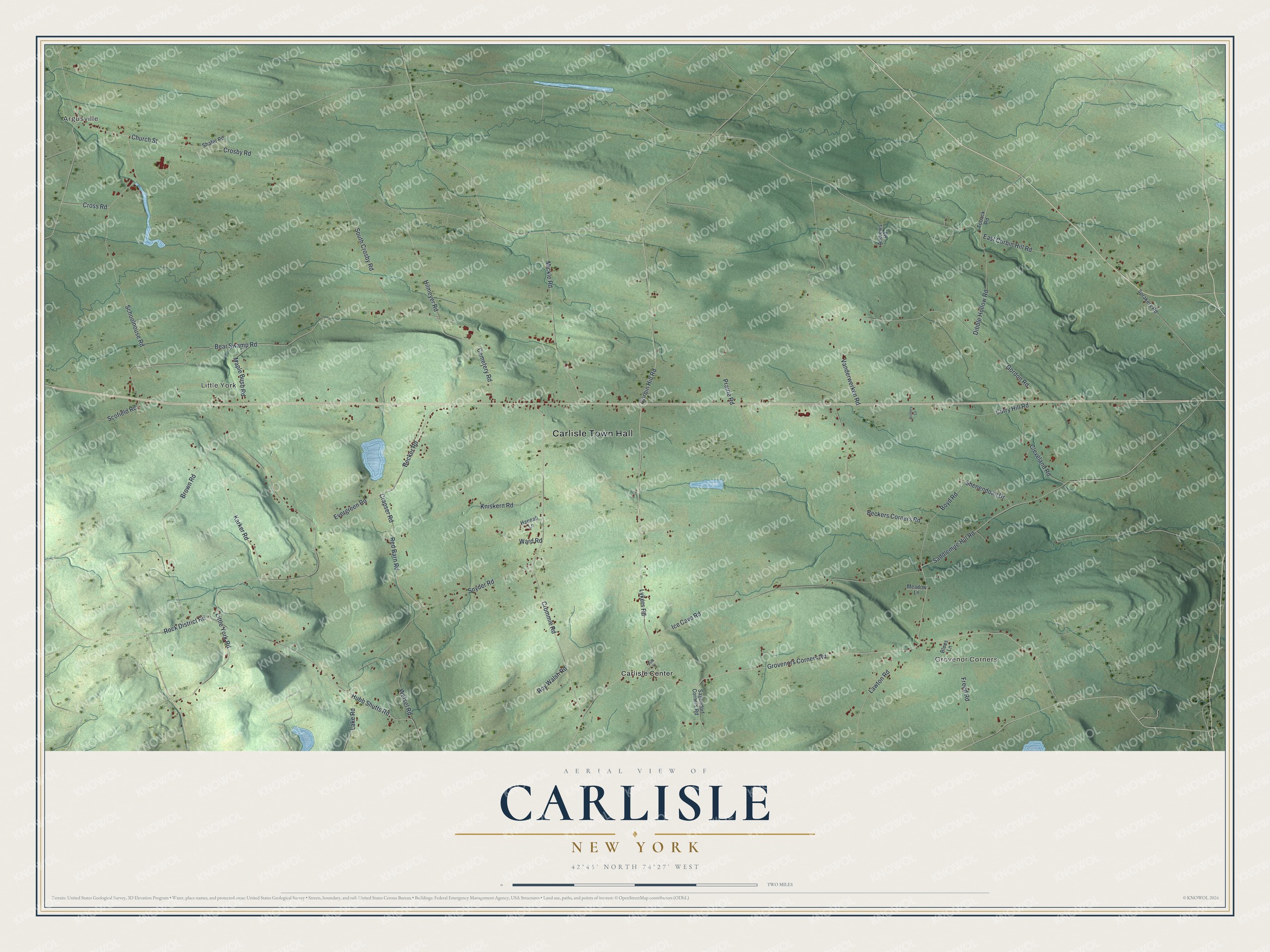 Watermarked full-map preview of Carlisle, New York
