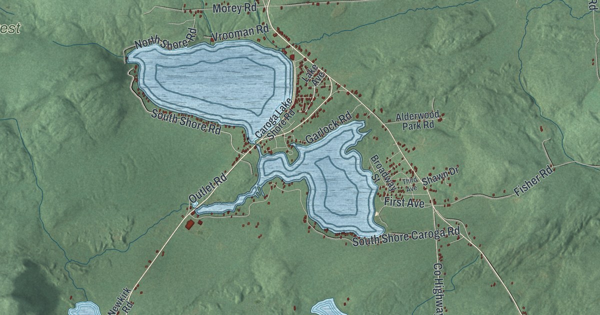 Map of Caroga, New York