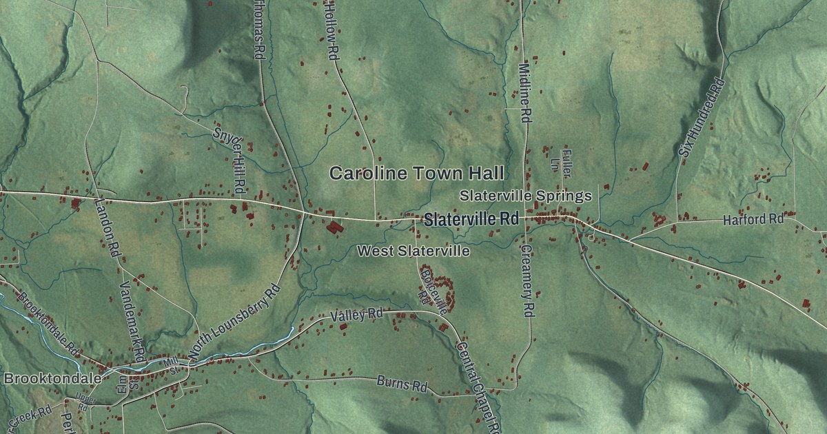Map of Caroline, New York