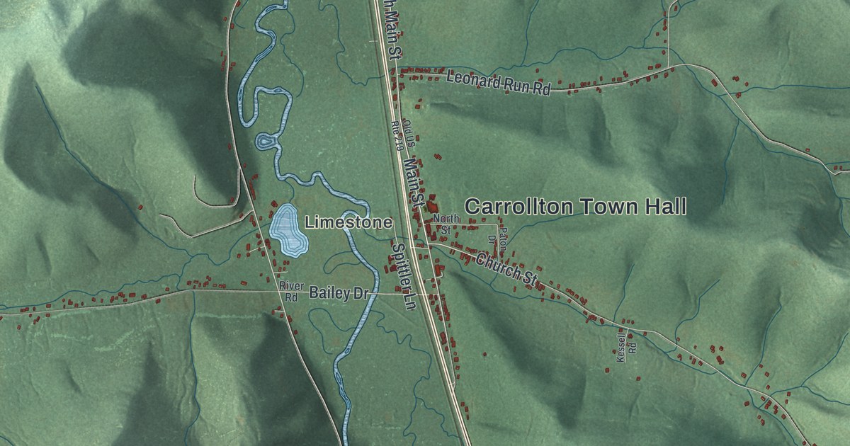 Map of Carrollton, New York