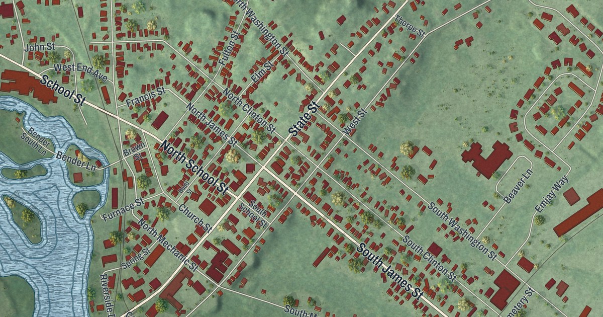 Map of Carthage, New York