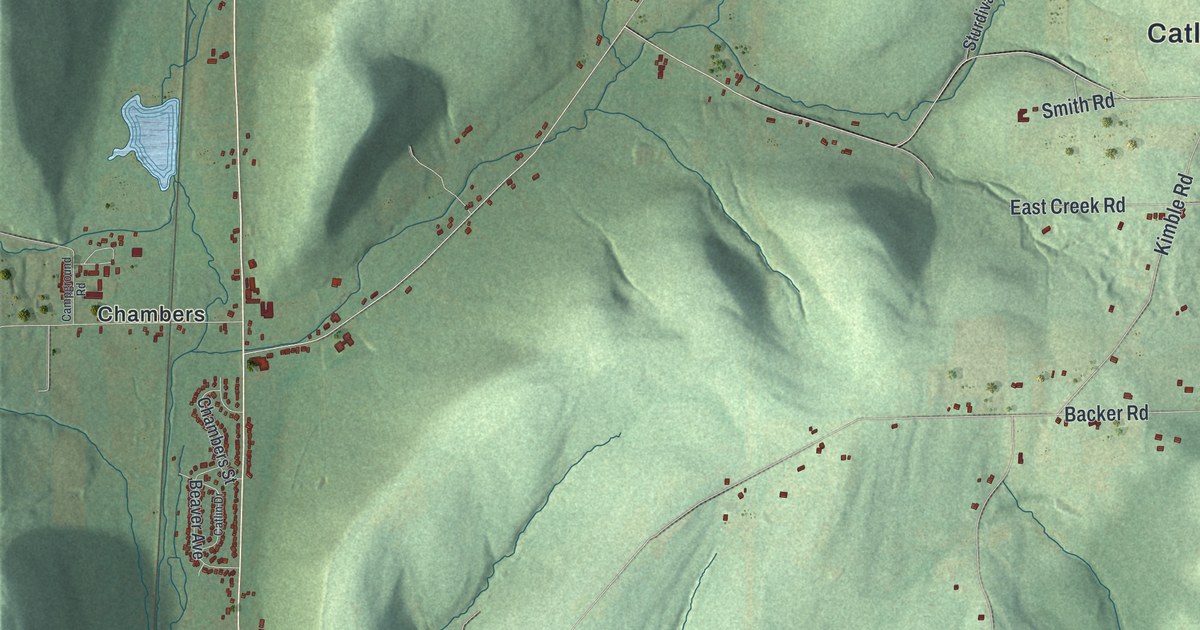 Map of Catlin, New York