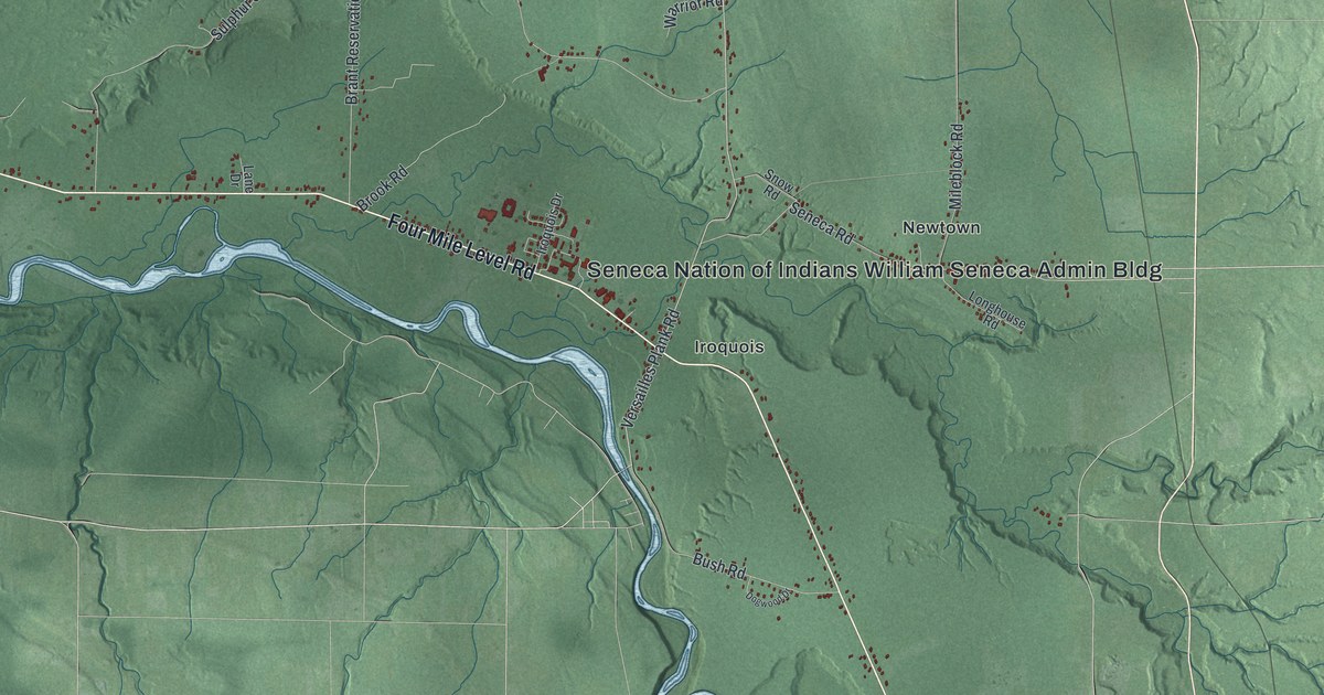 Map of Cattaraugus Reservation, New York