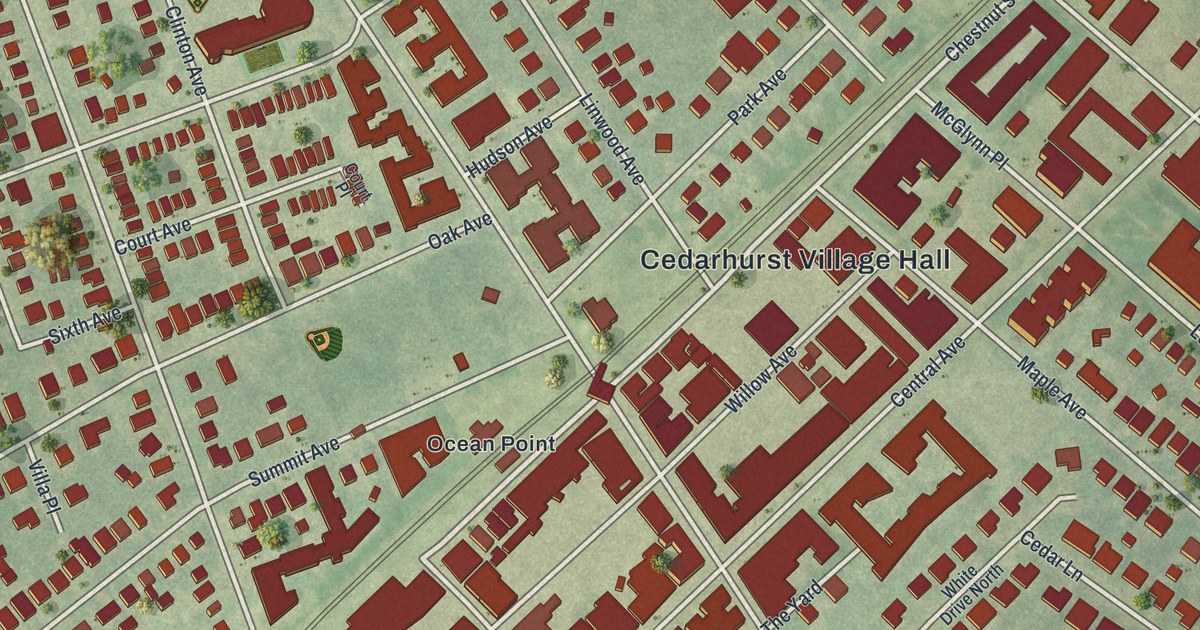 Map of Cedarhurst, New York