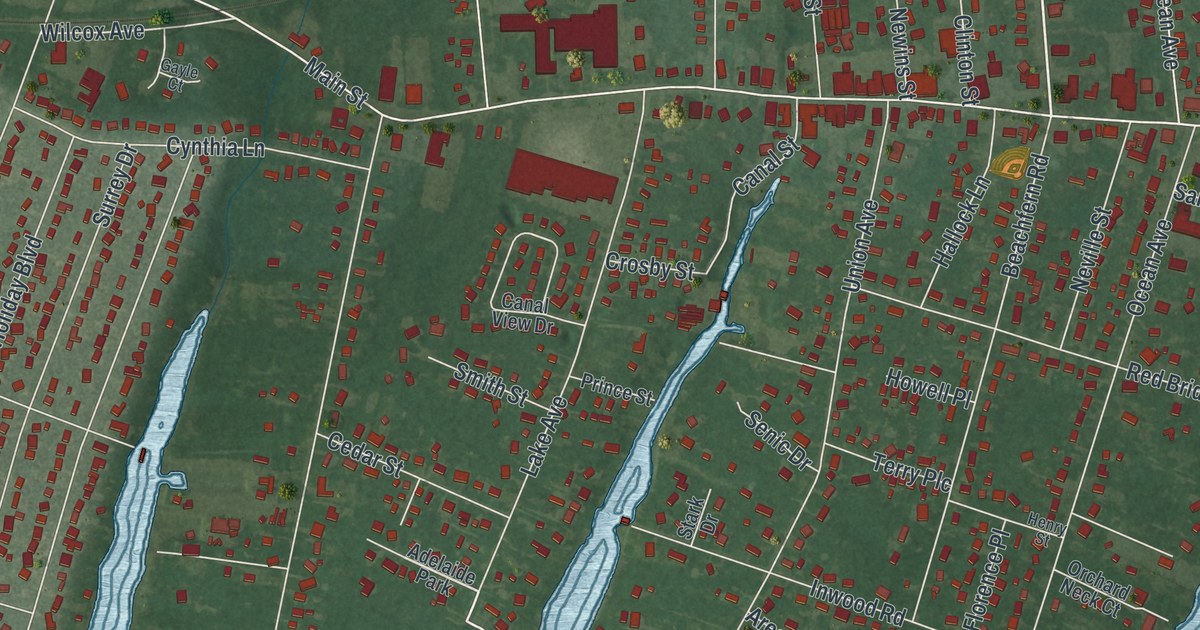 Map of Center Moriches, New York