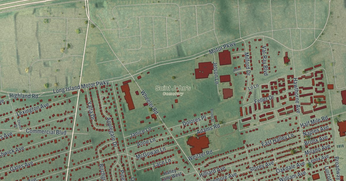 Map of Central Islip, New York