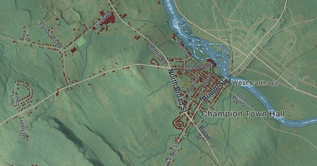 Map of Champion, New York
