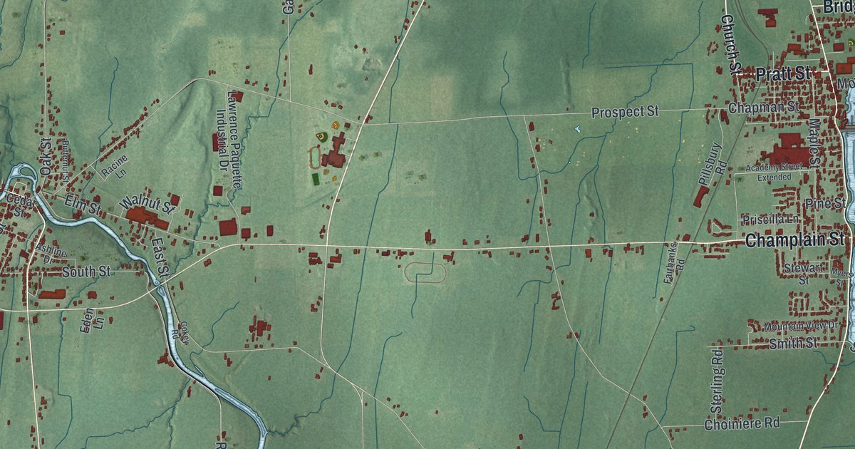 Map of Champlain, New York